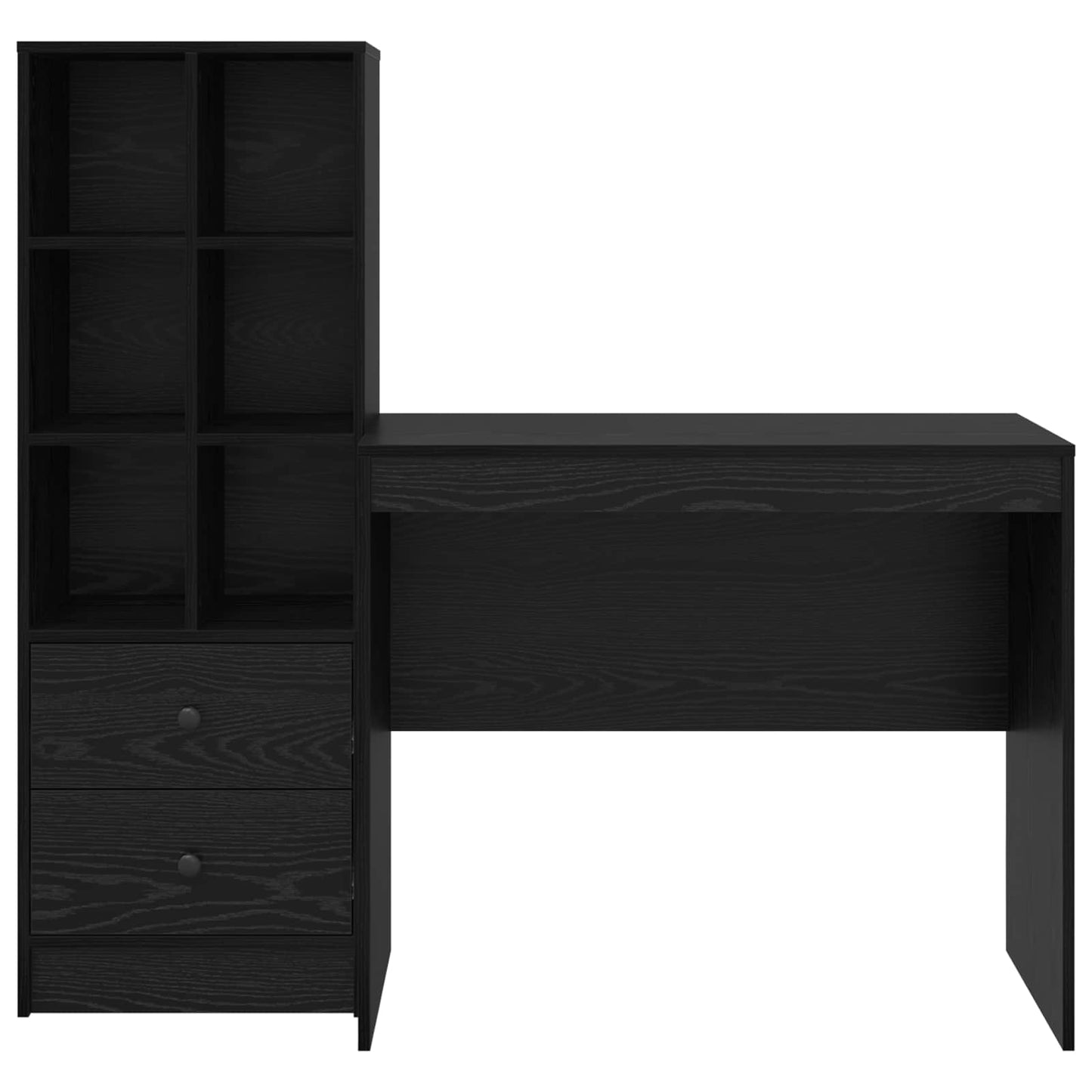 Schreibtisch Schwarz Eichen-Optik 135,5 x 50 x 127 cm 2 stk.