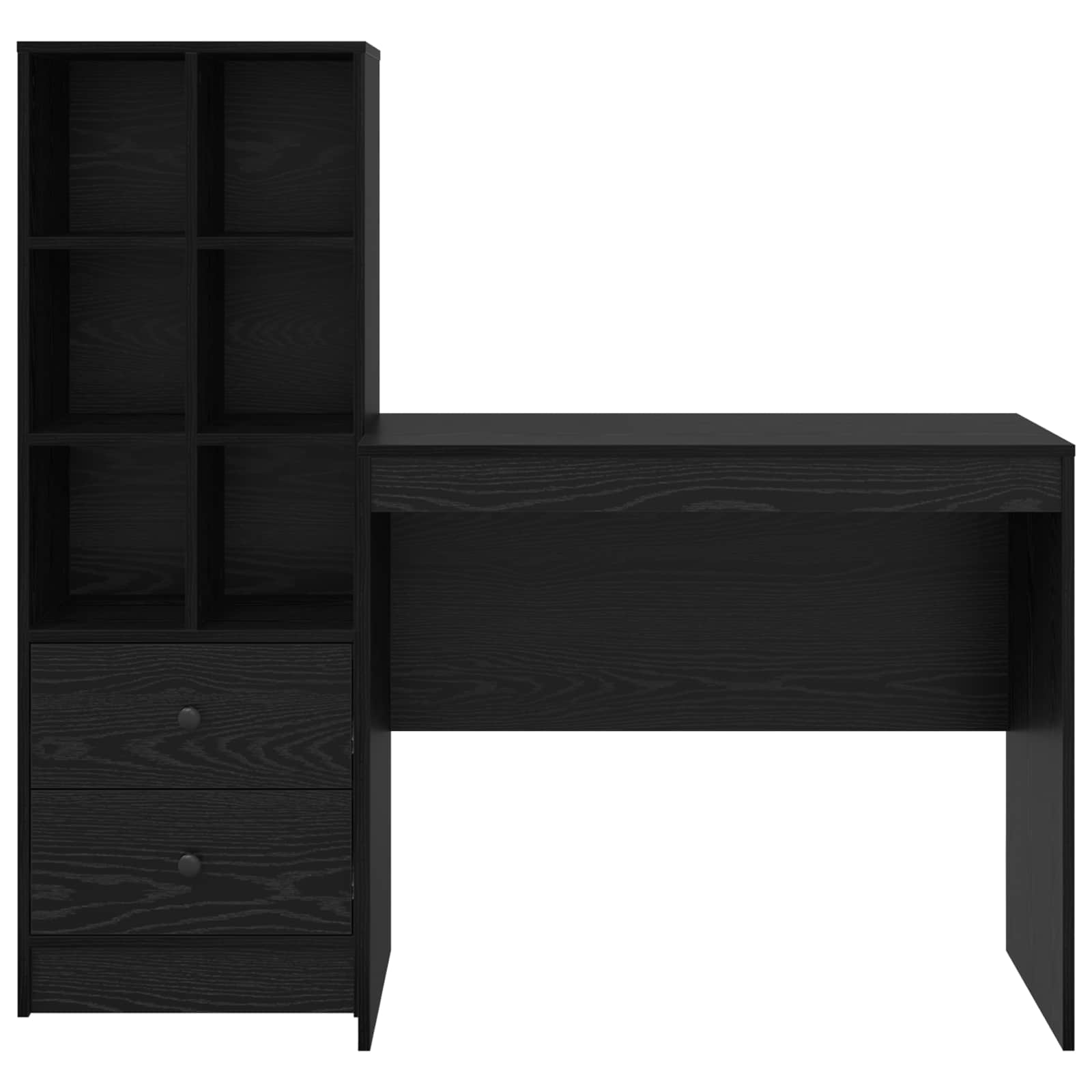 Schreibtisch Schwarz Eichen-Optik 135,5 x 50 x 127 cm 2 stk.