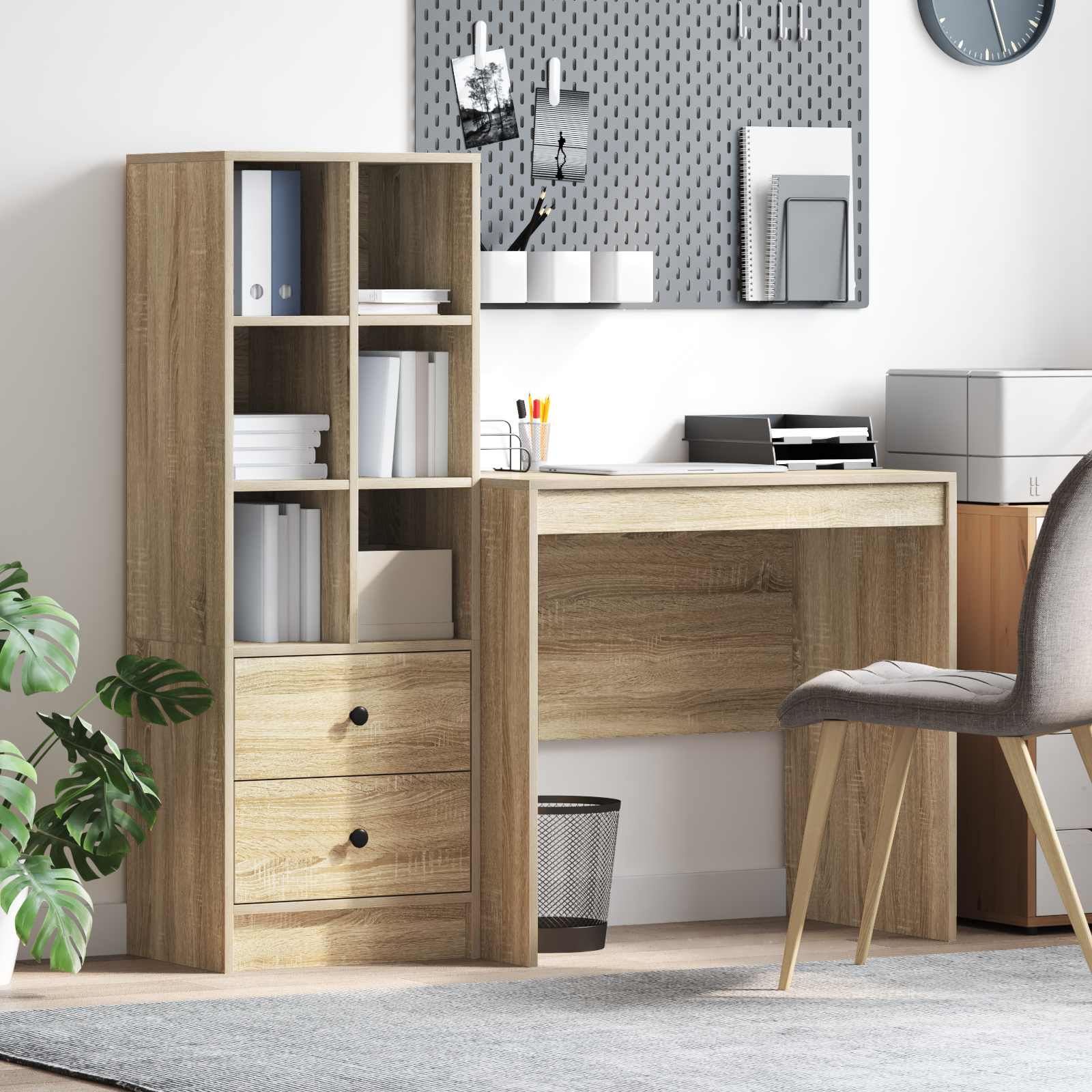 Schreibtisch Sonoma-Eiche 135,5 x 50 x 127 cm 2 stk.