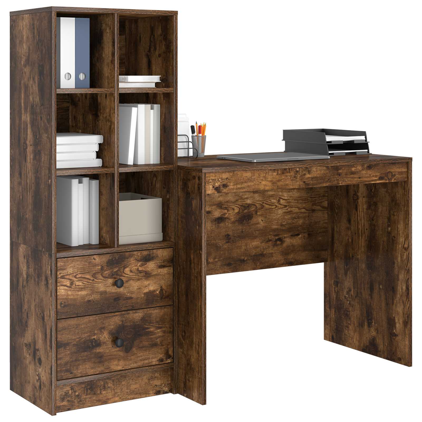 Schreibtisch Geräucherte Eiche 135,5 x 50 x 127 cm 2 stk.