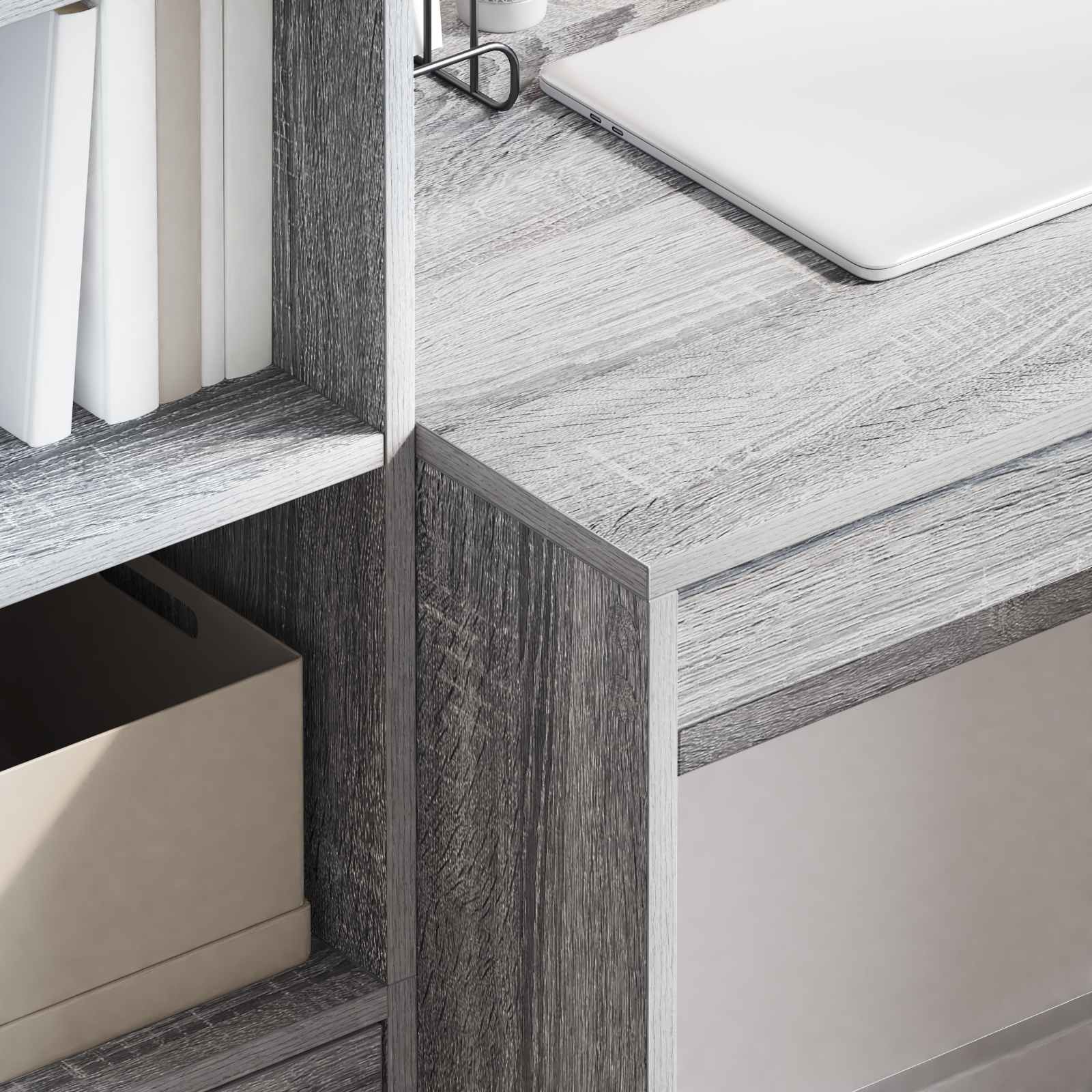 Schreibtisch Graues Sonoma 135,5 x 50 x 127 cm 2 stk.