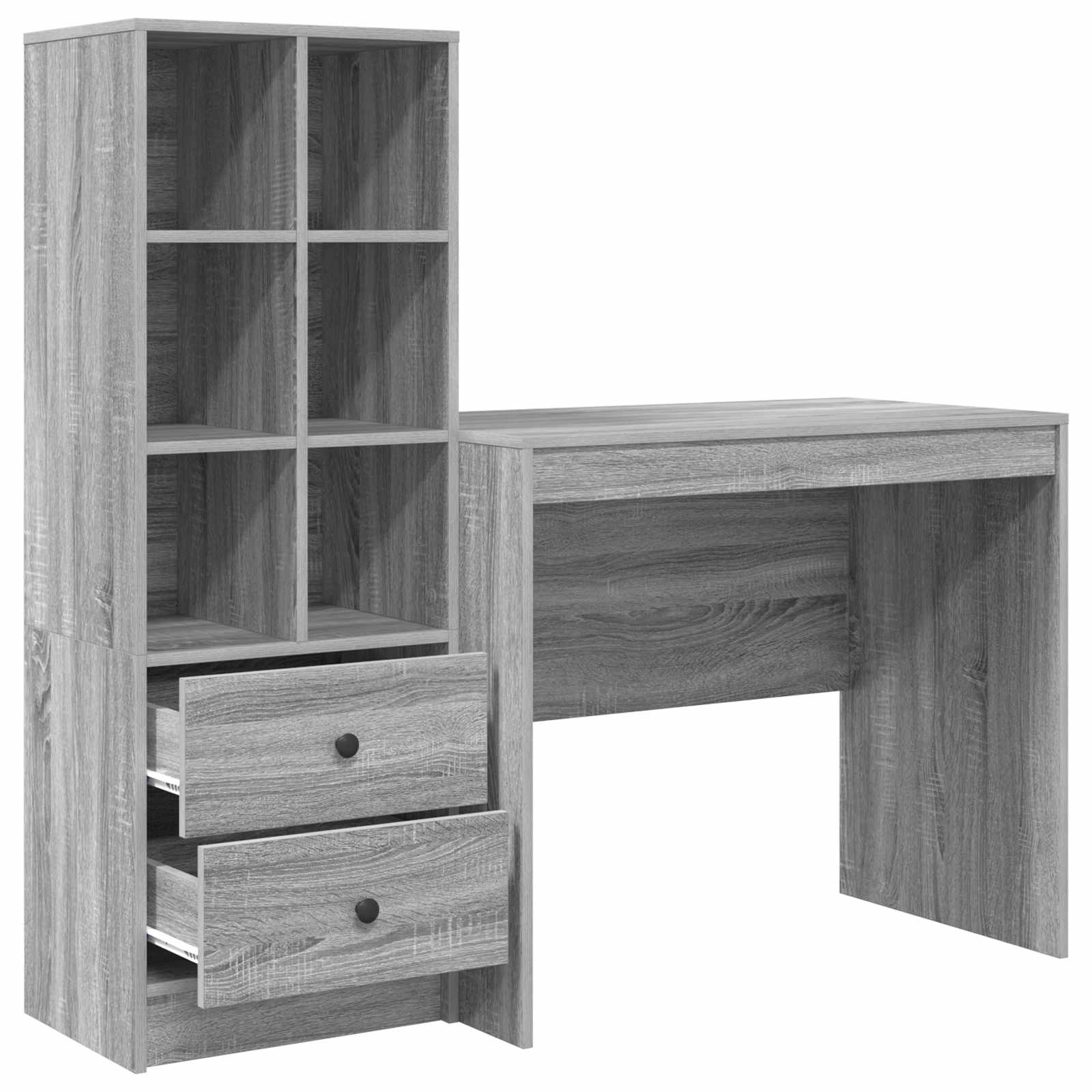Schreibtisch Graues Sonoma 135,5 x 50 x 127 cm 2 stk.