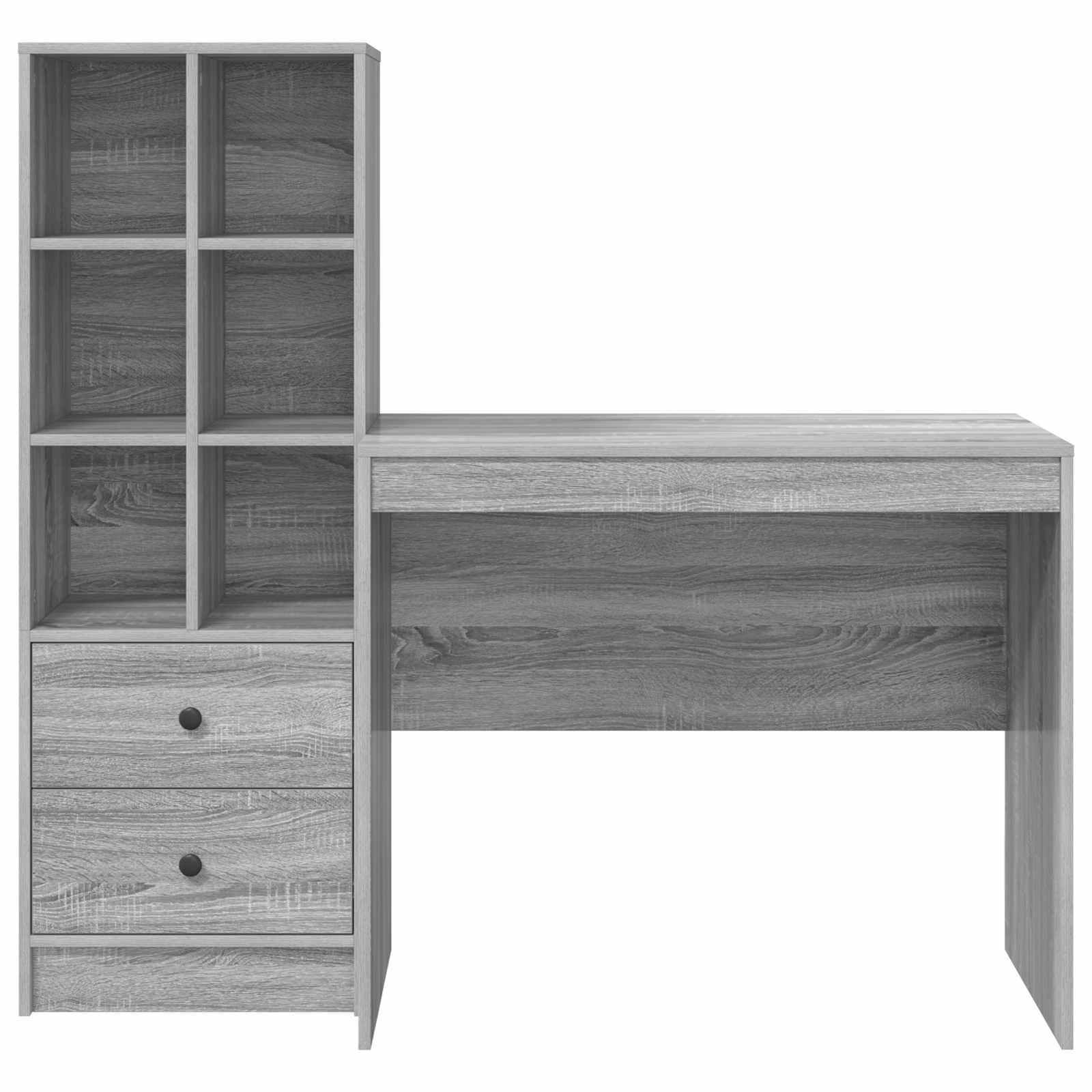 Schreibtisch Graues Sonoma 135,5 x 50 x 127 cm 2 stk.
