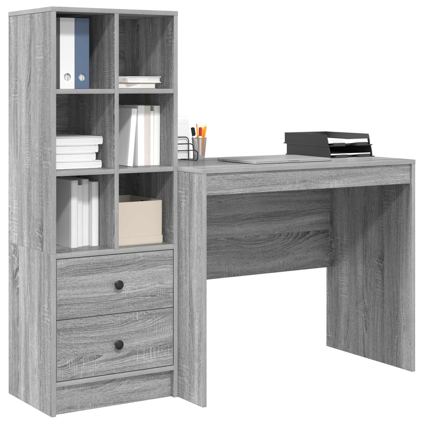 Schreibtisch Graues Sonoma 135,5 x 50 x 127 cm 2 stk.
