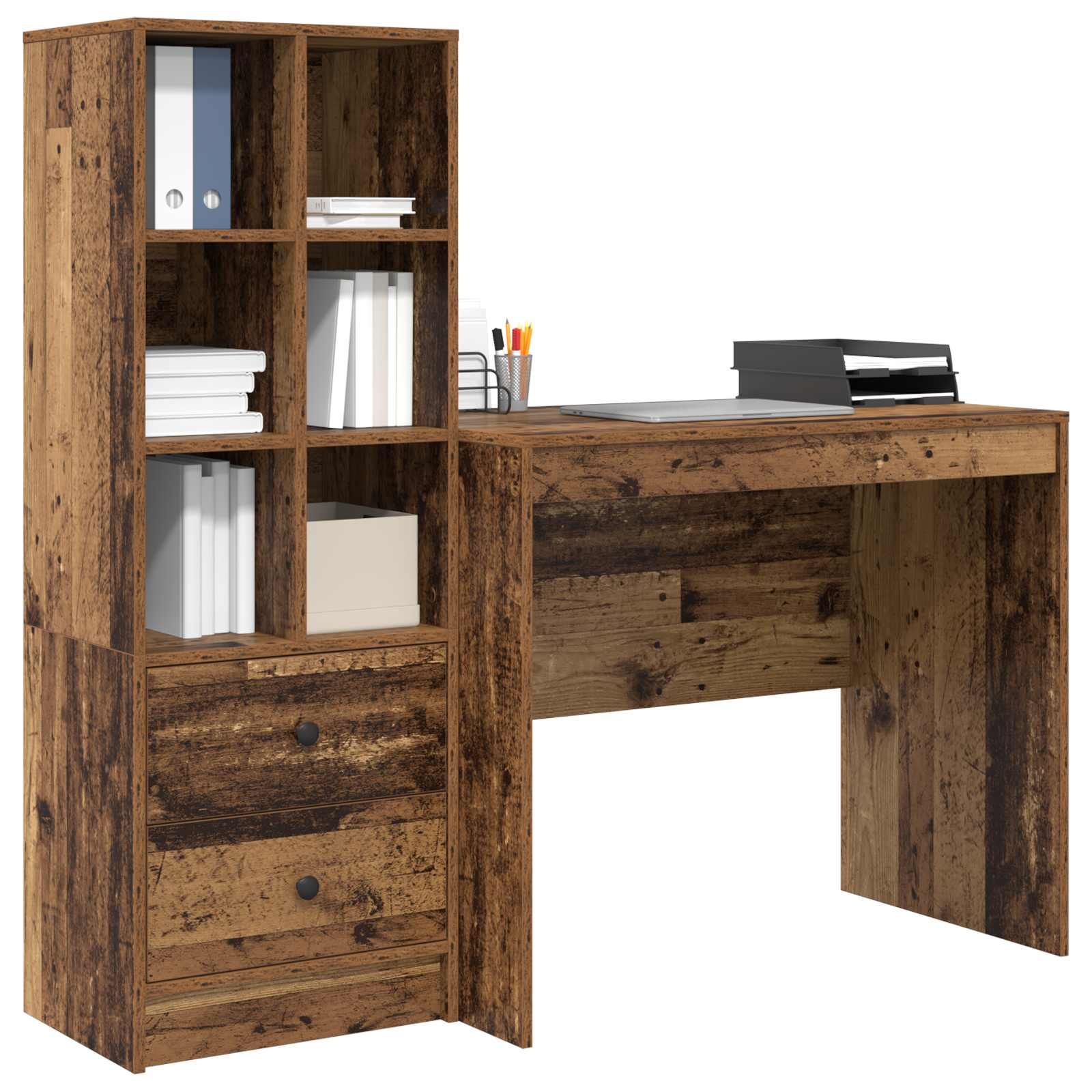 Schreibtisch Altholz 135,5 x 50 x 127 cm 2 stk.