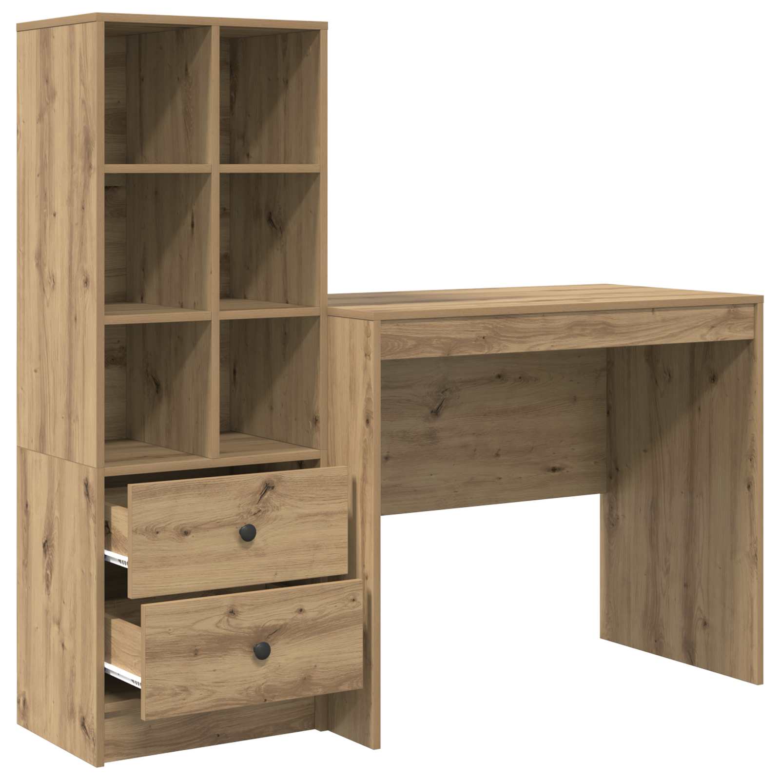 Schreibtisch Artisan-Eiche 135,5 x 50 x 127 cm 2 Stk.