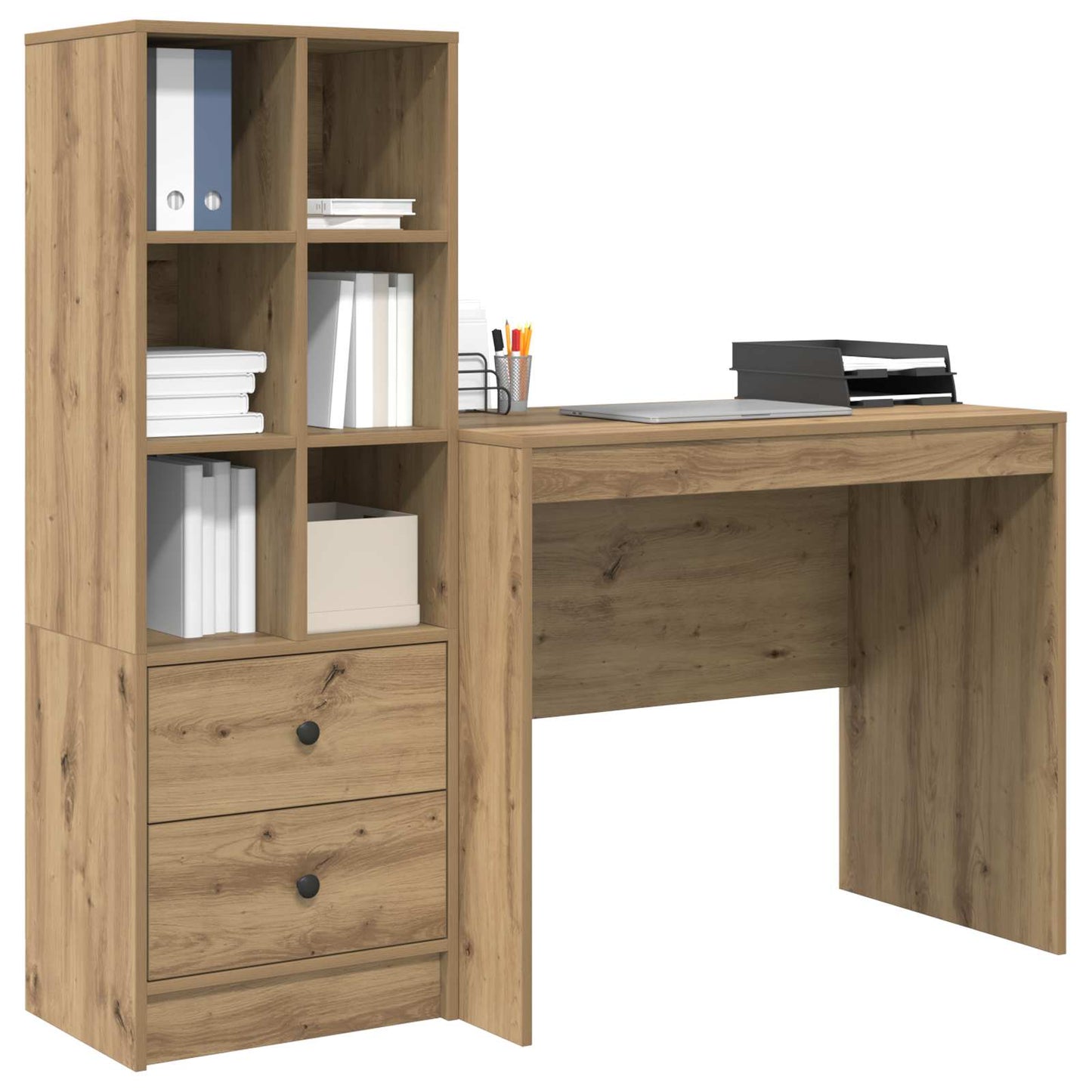 Schreibtisch Artisan-Eiche 135,5 x 50 x 127 cm 2 Stk.