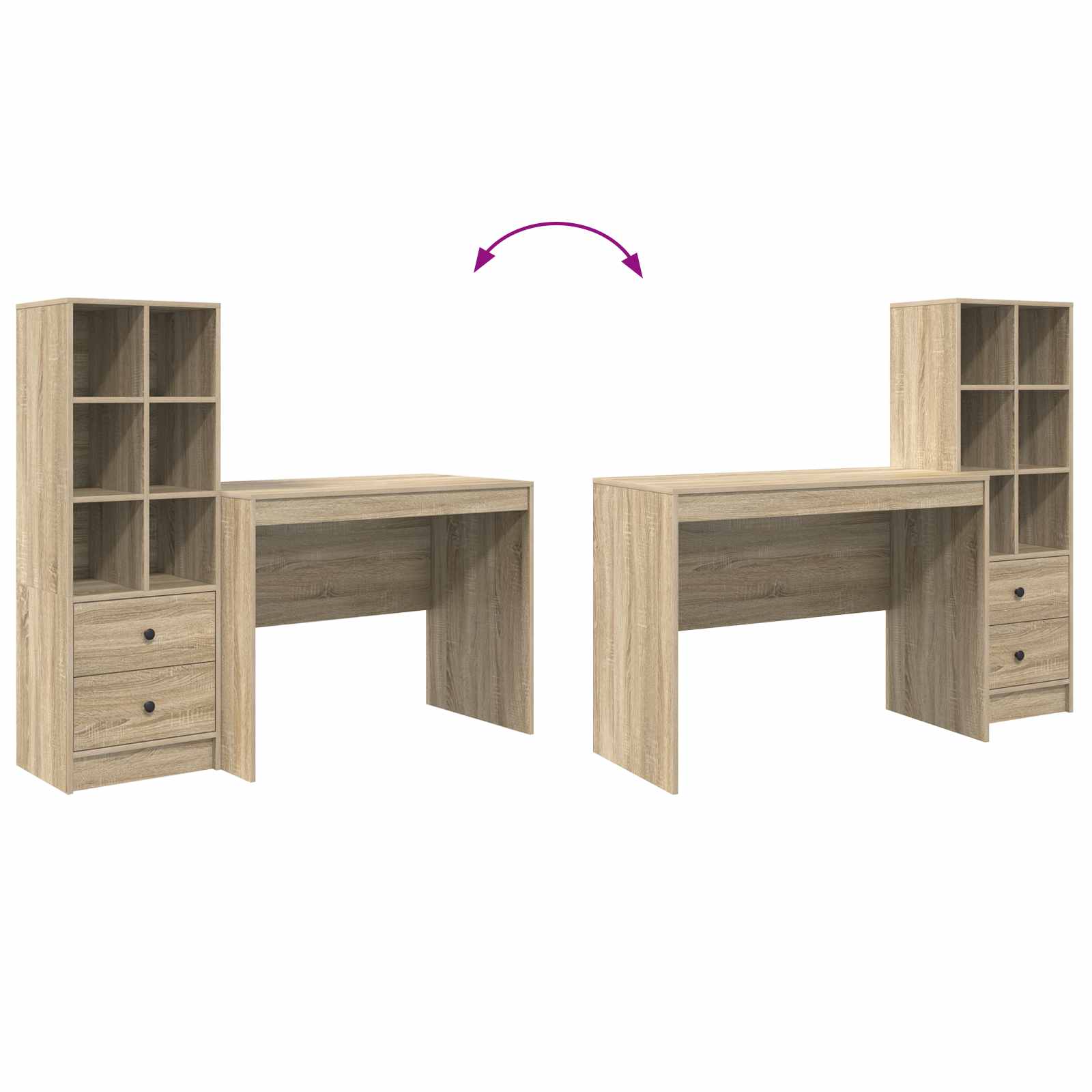 Schreibtisch Sonoma-Eiche 145.5 x 50 x 127 cm 2 stk.