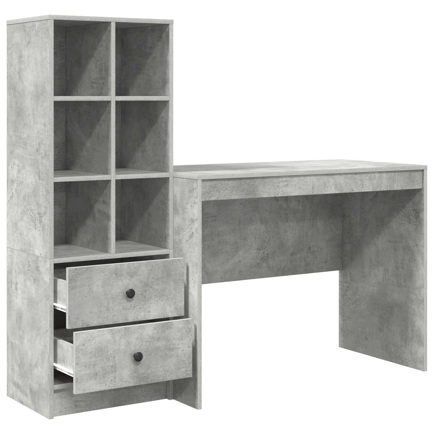 Schreibtisch Beton Grau 145.5 x 50 x 127 cm 2 stk.