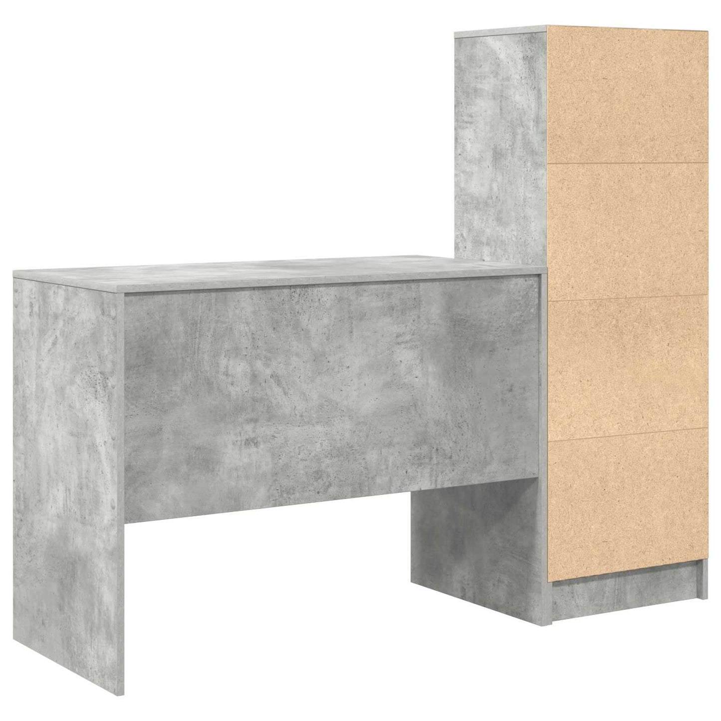 Schreibtisch Beton Grau 145.5 x 50 x 127 cm 2 stk.