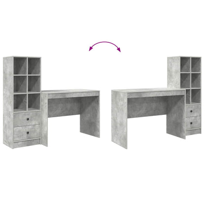 Schreibtisch Beton Grau 145.5 x 50 x 127 cm 2 stk.
