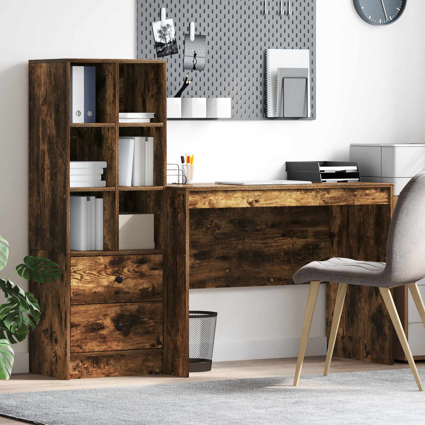 Schreibtisch Geräucherte Eiche 145.5 x 50 x 127 cm 2 stk.