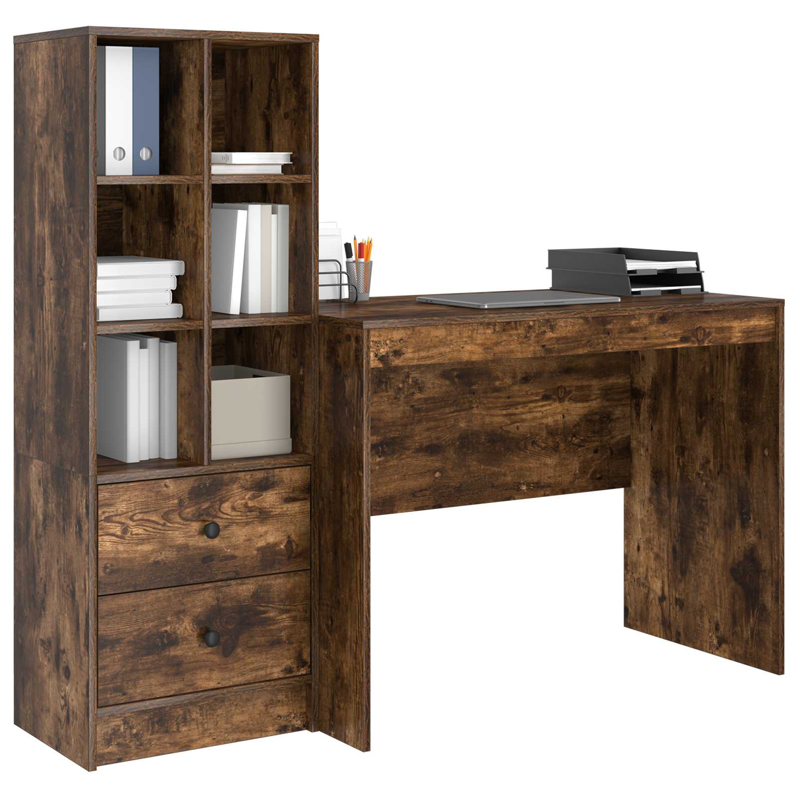 Schreibtisch Geräucherte Eiche 145.5 x 50 x 127 cm 2 stk.