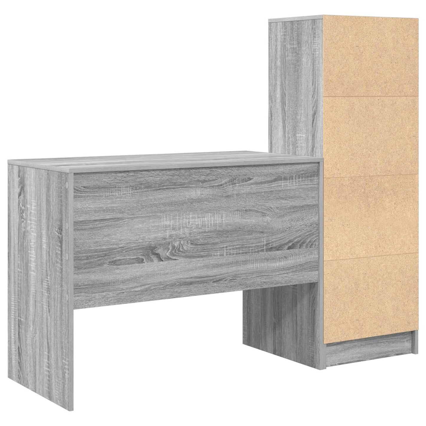 Schreibtisch mit Schubladen 2 pcs Graues Sonoma