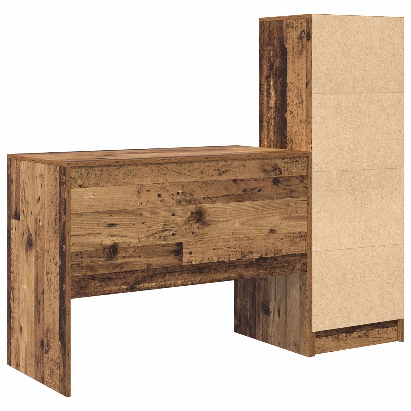 Schreibtisch mit Schubladen 2 pcs Altholz