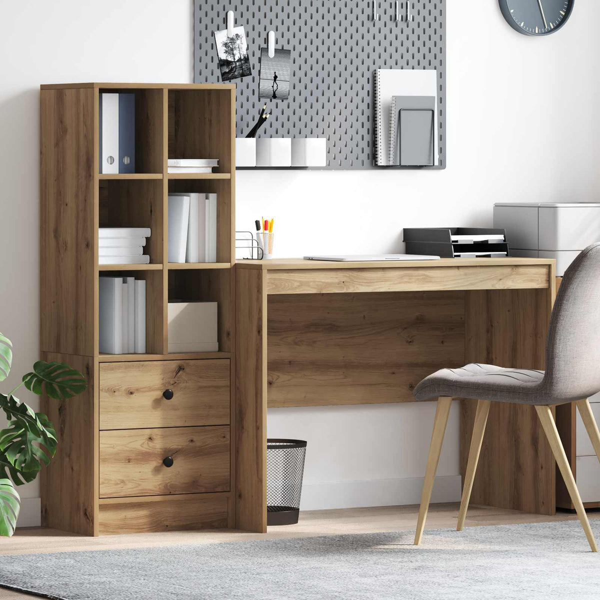 Schreibtisch Artisan-Eiche 145.5 x 50 x 127 cm 2 Stk.