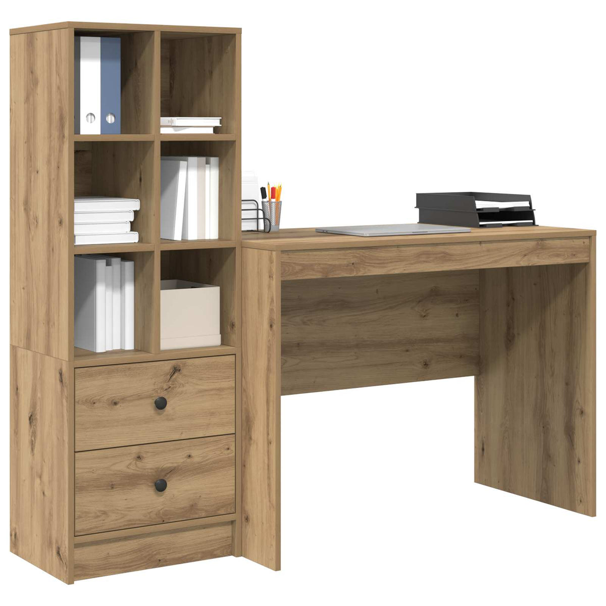 Schreibtisch Artisan-Eiche 145.5 x 50 x 127 cm 2 Stk.