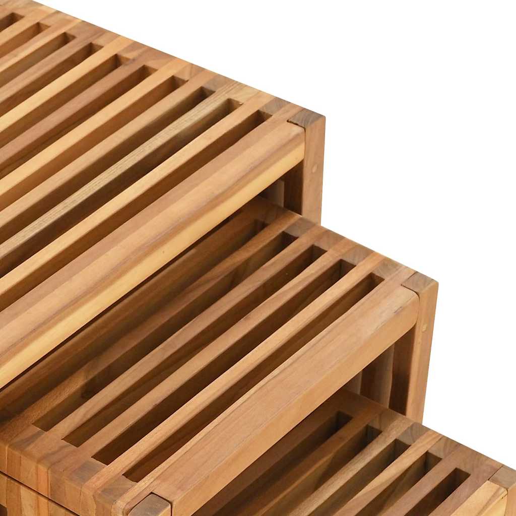 Garten-Beistelltisch 3 stk. Braun 33 x 44,5 x 51 cm