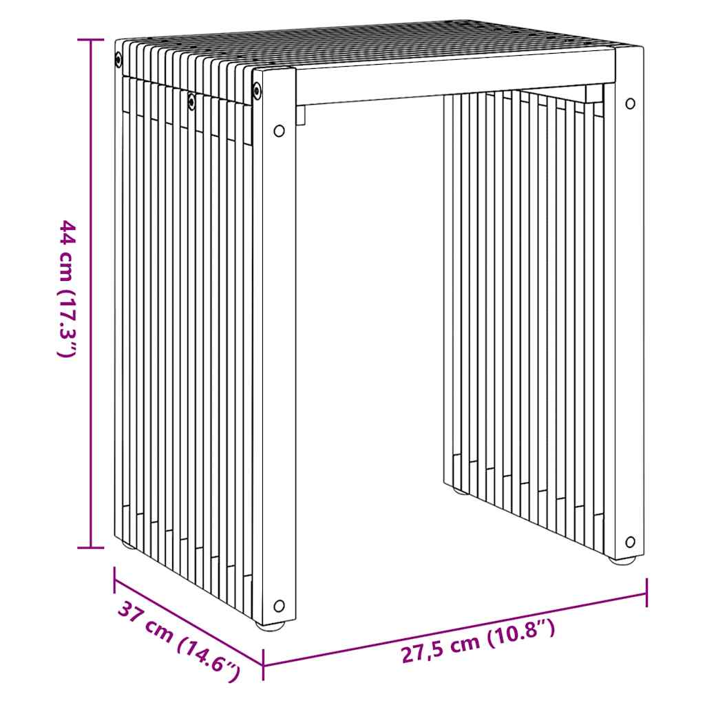Garten-Beistelltisch 3 stk. Braun 33 x 44,5 x 51 cm