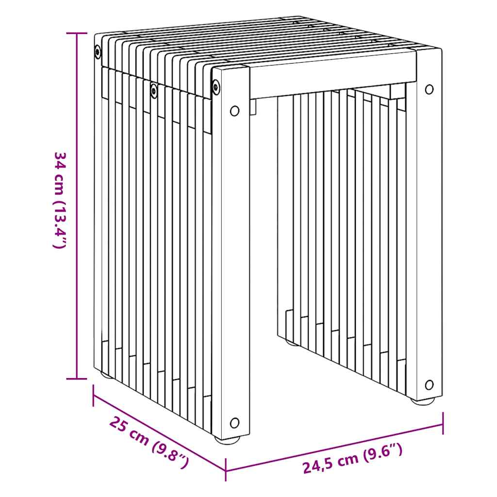 Garten-Beistelltisch 3 stk. Braun 33 x 44,5 x 51 cm