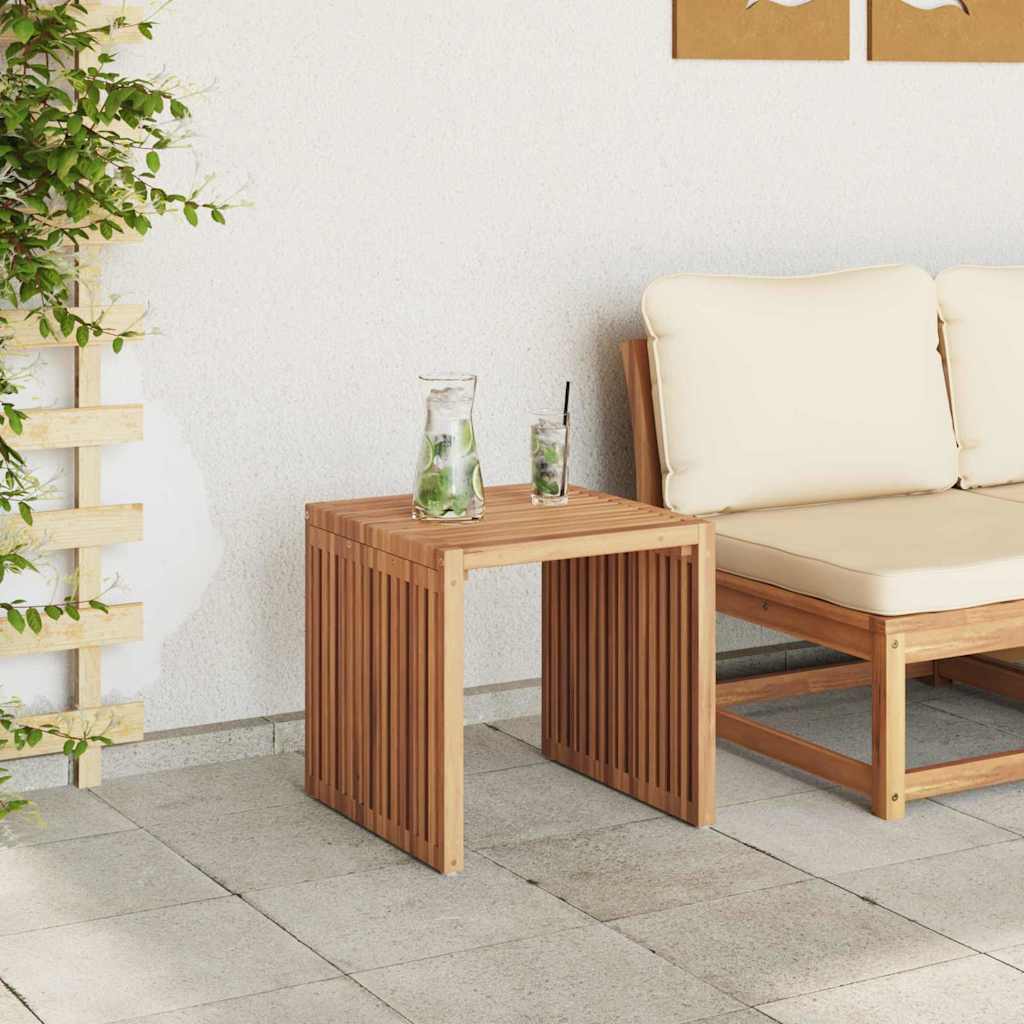 Garten-Beistelltisch Braun 45 x 45,5 x 45,5 cm Massivholz Teak