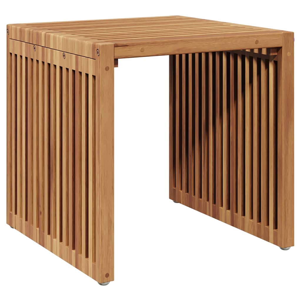 Garten-Beistelltisch Braun 45 x 45,5 x 45,5 cm Massivholz Teak