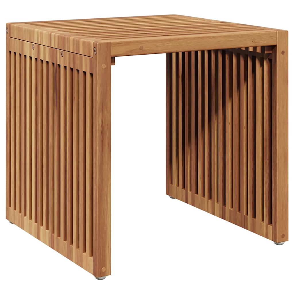 Garten-Beistelltisch Braun 45 x 45,5 x 45,5 cm Massivholz Teak