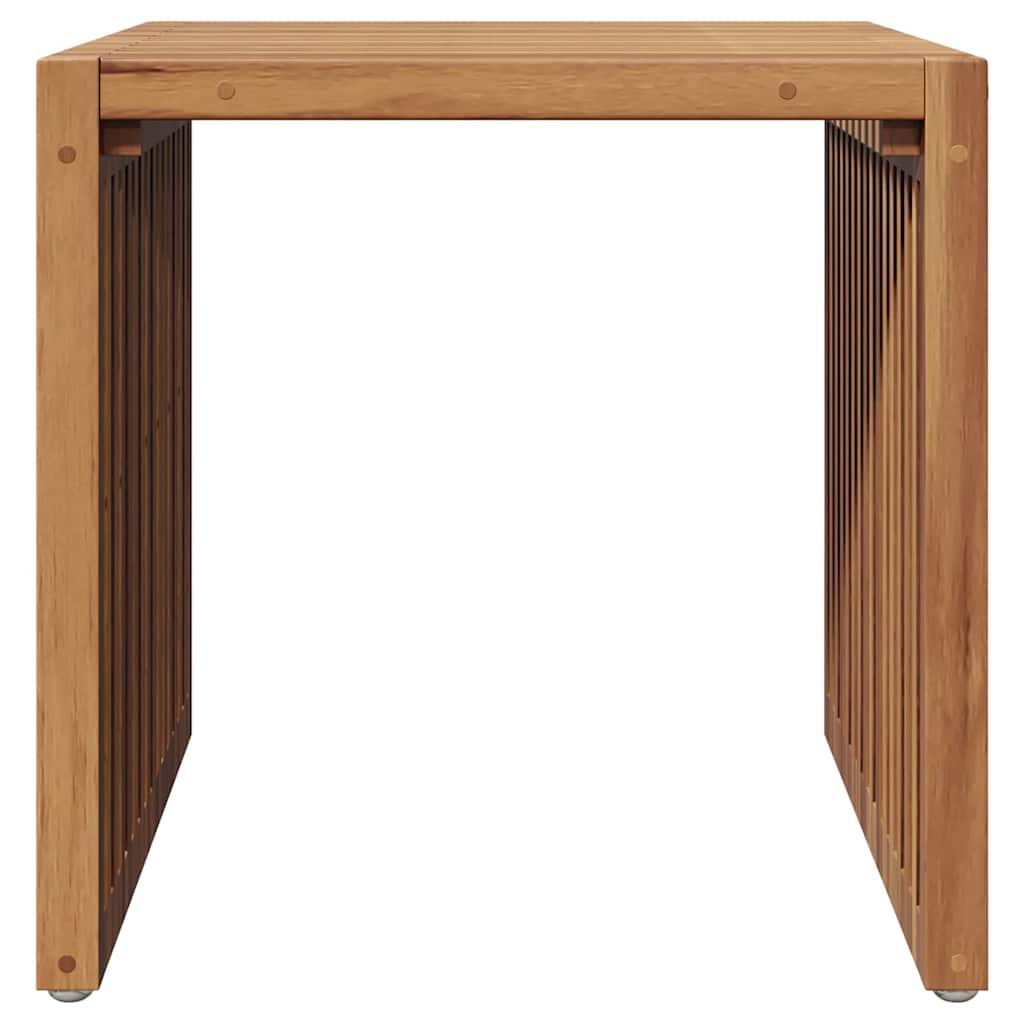 Garten-Beistelltisch Braun 45 x 45,5 x 45,5 cm Massivholz Teak
