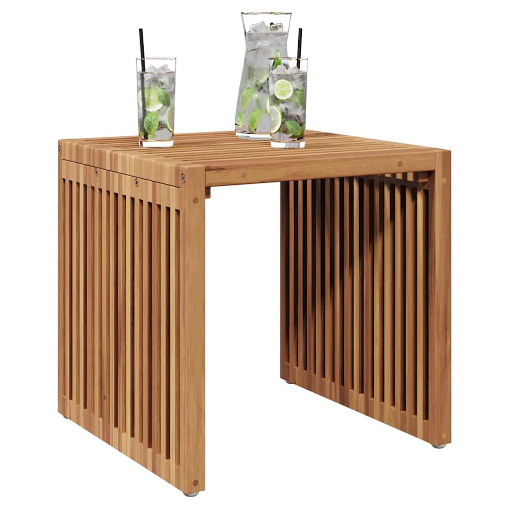 Garten-Beistelltisch Braun 45 x 45,5 x 45,5 cm Massivholz Teak