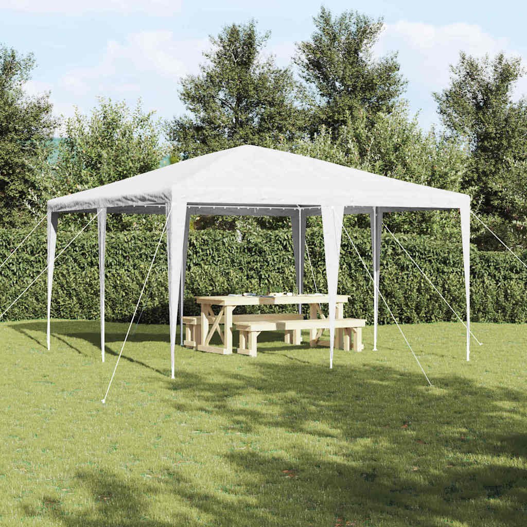 Party-Zelt Weiß 400 x 400 x 266 cm Polyester und Stahl