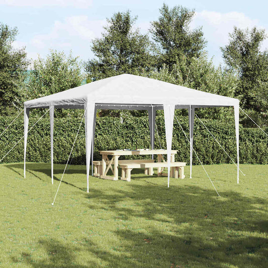 Party-Zelt Weiß 400 x 400 x 266 cm Polyester und Stahl