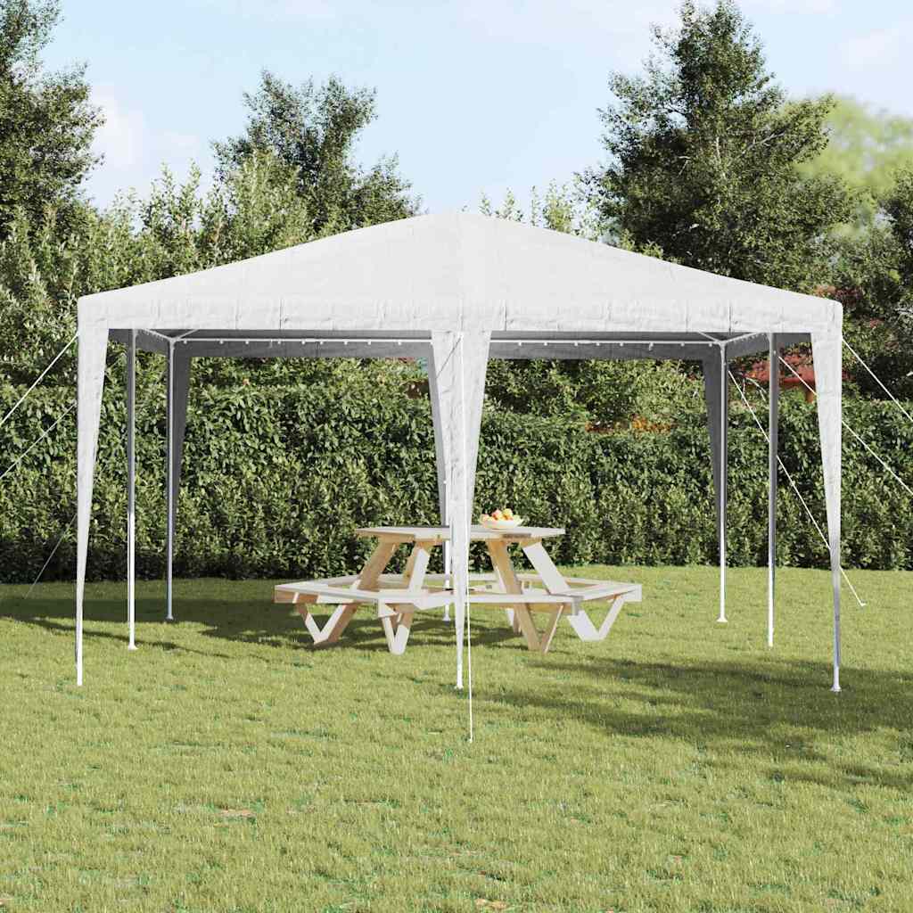 Party-Zelt Weiß 400 x 400 x 266 cm Polyester und Stahl
