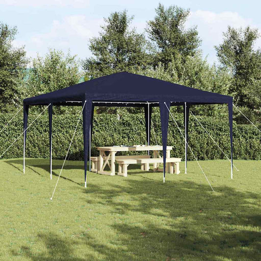 Party-Zelt Blau und Weiß 400 x 400 x 266 cm Polyester und Stahl