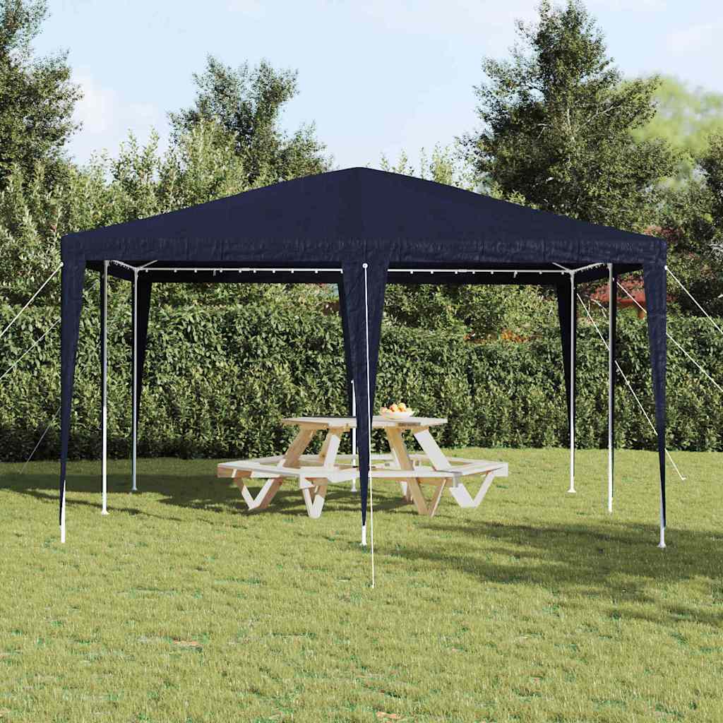 Party-Zelt Blau und Weiß 400 x 400 x 266 cm Polyester und Stahl