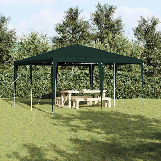 Party-Zelt Grün und Weiß 400 x 400 x 266 cm Polyester und Stahl