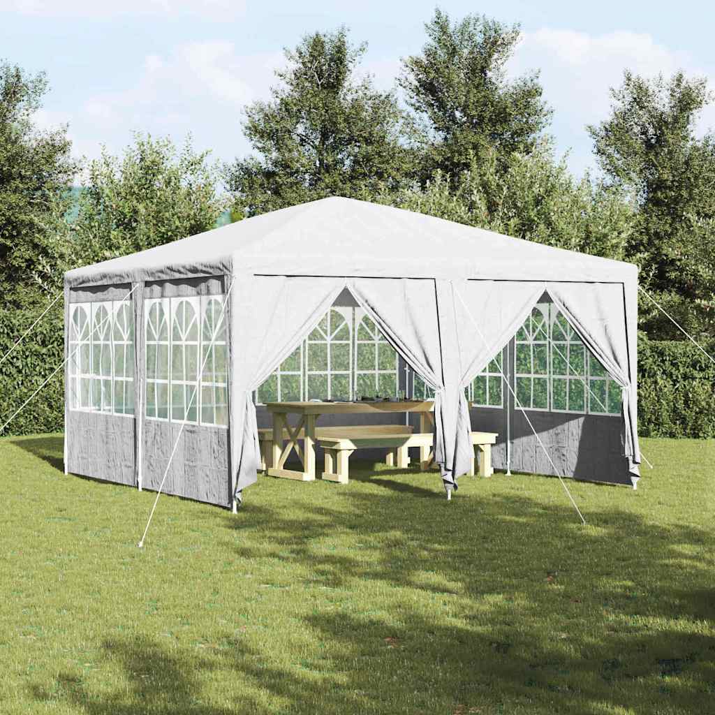 Party-Zelt Weiß 400 x 400 x 266 cm Polyester und Stahl