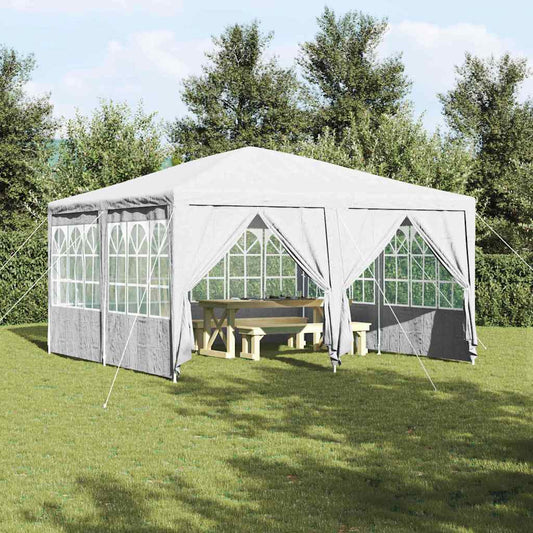 Party-Zelt Weiß 400 x 400 x 266 cm Polyester und Stahl