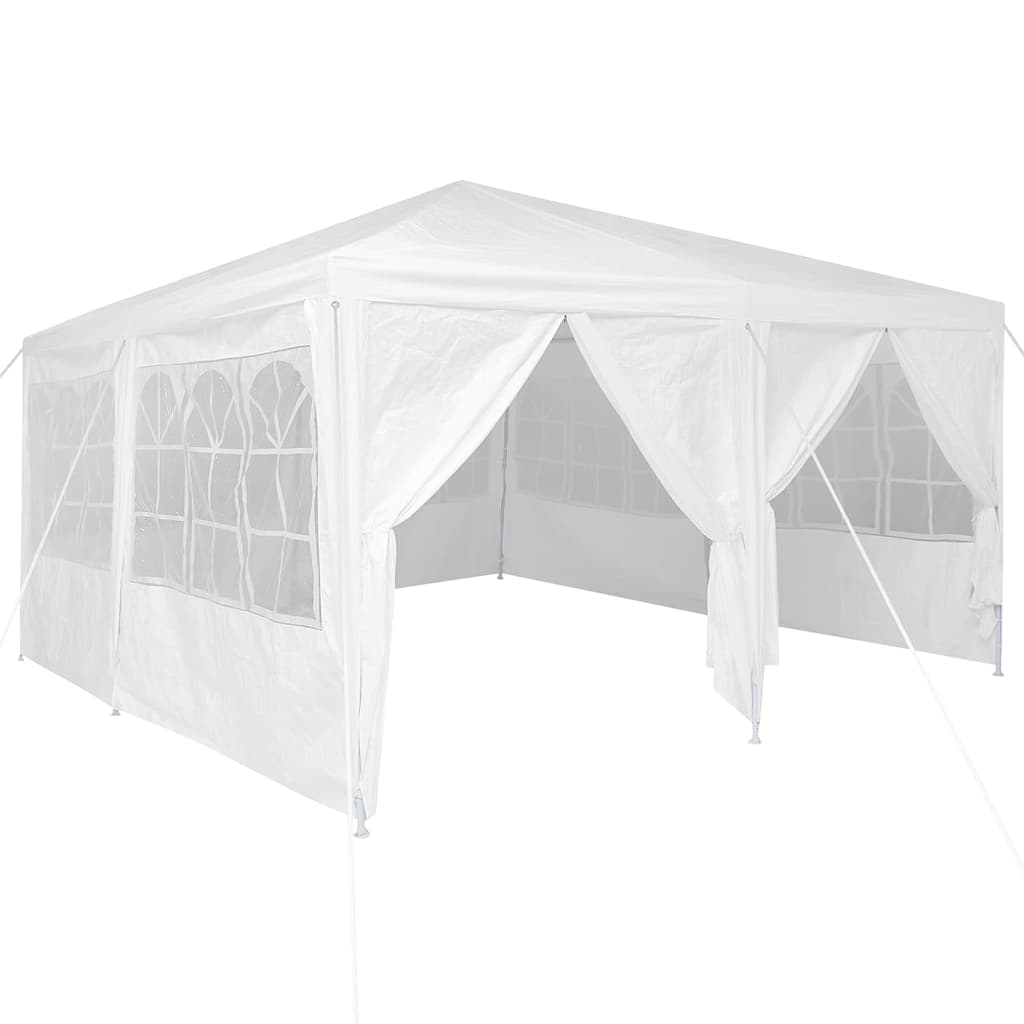 Party-Zelt Weiß 400 x 400 x 266 cm Polyester und Stahl