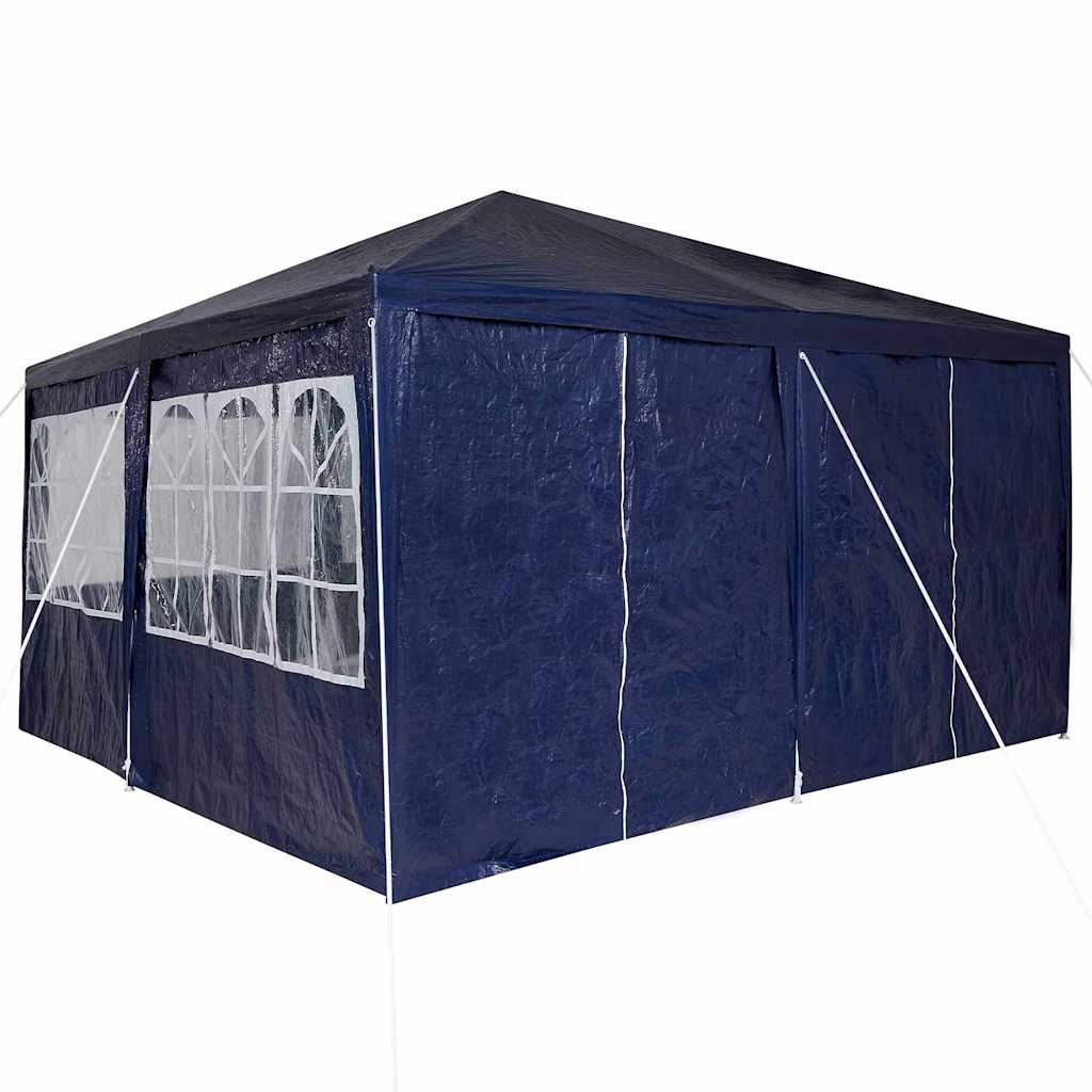 Party-Zelt Blau und Weiß 400 x 400 x 266 cm Polyester und Stahl