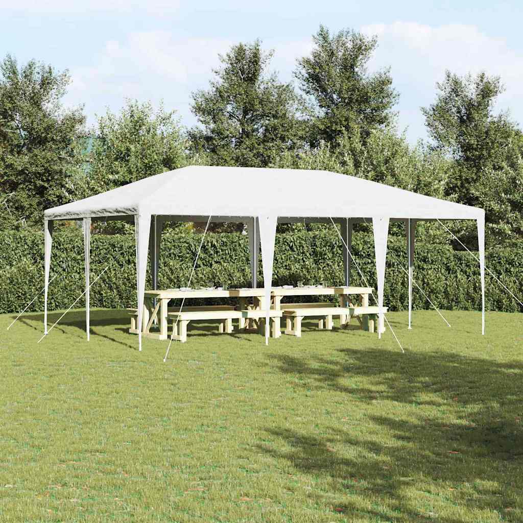 Party-Zelt Weiß 600 x 400 x 266 cm Polyester und Stahl