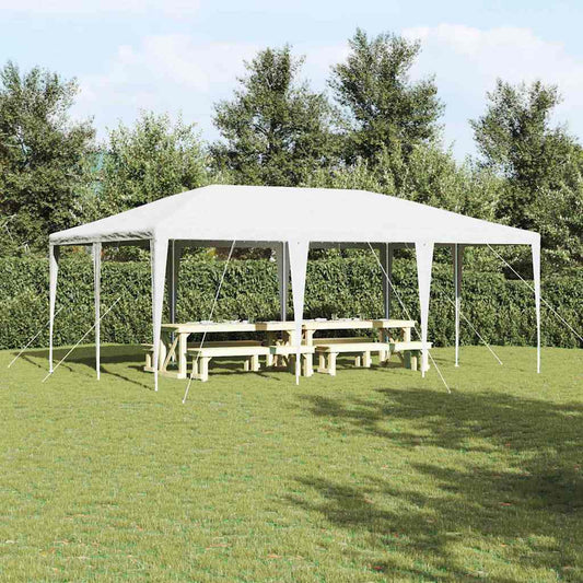 Party-Zelt Weiß 600 x 400 x 266 cm Polyester und Stahl