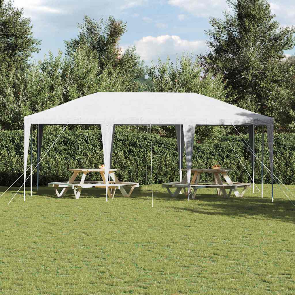 Party-Zelt Weiß 600 x 400 x 266 cm Polyester und Stahl