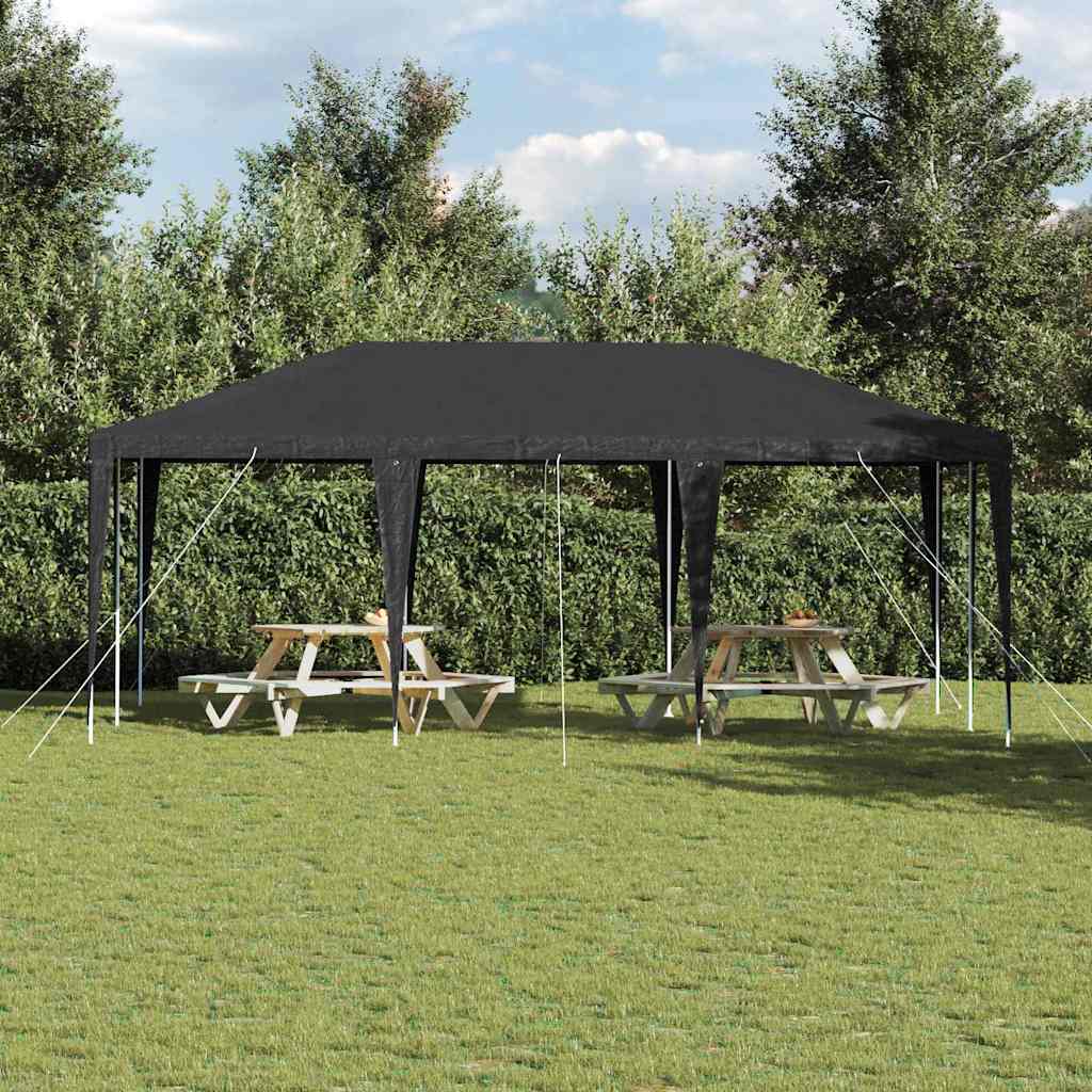 Party-Zelt Anthrazit 600 x 400 x 266 cm Polyethylen und Stahl