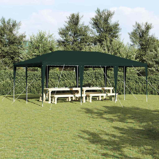 Party-Zelt Grün und Weiß 600 x 400 x 266 cm Polyester und Stahl