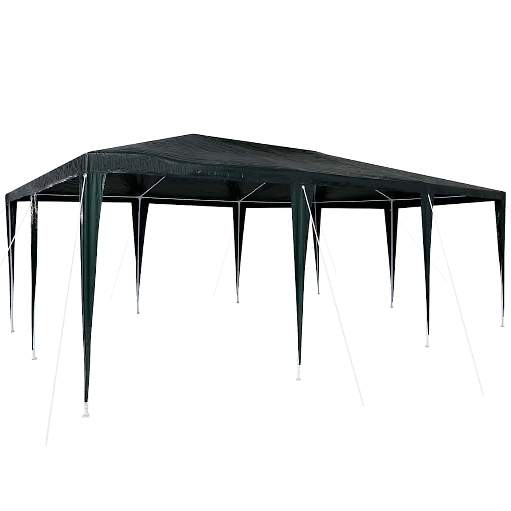 Party-Zelt Grün und Weiß 600 x 400 x 266 cm Polyester und Stahl