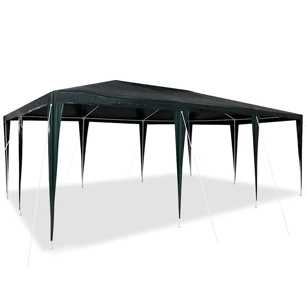 Party-Zelt Grün und Weiß 600 x 400 x 266 cm Polyester und Stahl