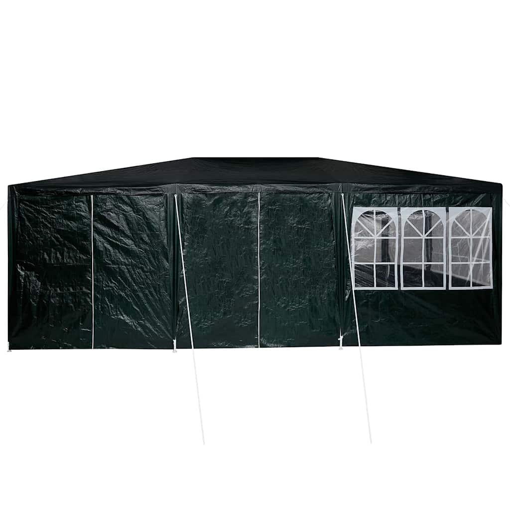 Party-Zelt Grün und Weiß 600 x 400 x 266 cm Polyester und Stahl