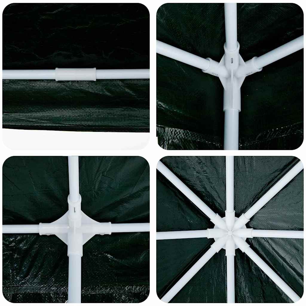 Party-Zelt Grün und Weiß 800 x 400 x 266 cm Polyester und Stahl