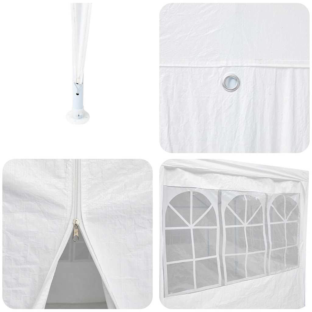 Party-Zelt Weiß 800 x 400 x 266 cm Polyester und Stahl