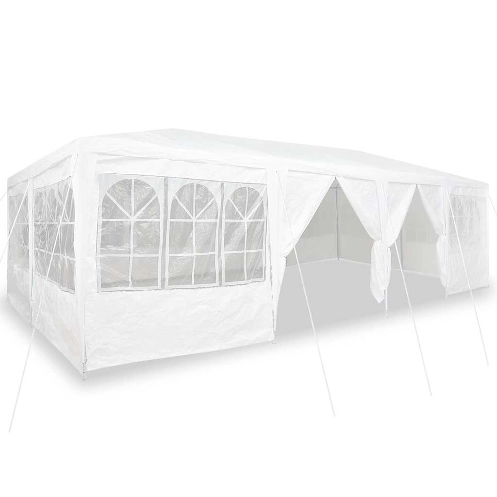 Party-Zelt Weiß 800 x 400 x 266 cm Polyester und Stahl